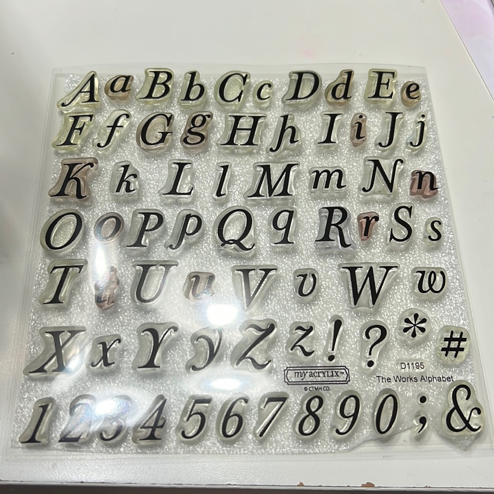 CTMH stamp D1195, “ The Works Alphabet”